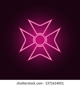 Medal Award Cross icon. Elements of Web in neon style icons. Simple icon for websites, web design, mobile app, info graphics