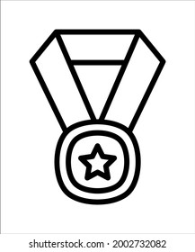 Medalla, icono de vector totalmente editable


