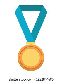 medal award golden isolated icon vector illustration design