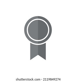 Icono de vector plano gris de premio de medalla