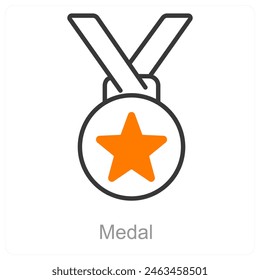 Medal and award icon concept