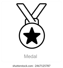 Medal and award icon concept
