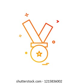 medal award icon design vector
