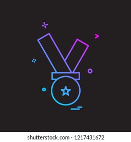 medal award icon design vector
