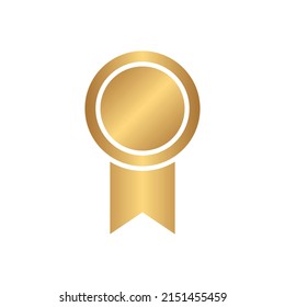 Medal award icon with gold gradient