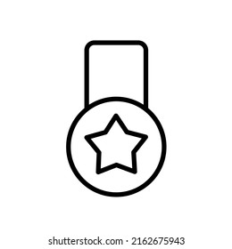 medal award icon symbol, line art
