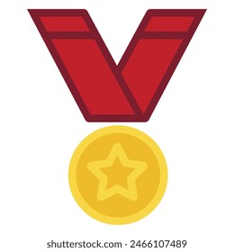 Vector de iconos de medallas. Icono de Vector de insignia aislado sobre fondo blanco. 1er, 2do, 3er lugar medalla, premio o signo ganador, Vector. Ilustración vectorial.