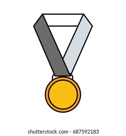 Medal award isolated