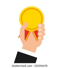 medal award isolated icon vector illustration design