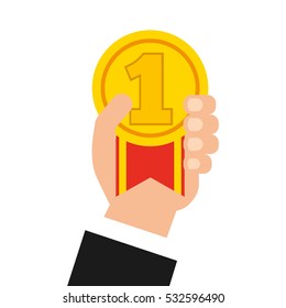 medal award isolated icon vector illustration design