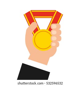 medal award isolated icon vector illustration design
