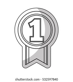 medal award isolated icon vector illustration design