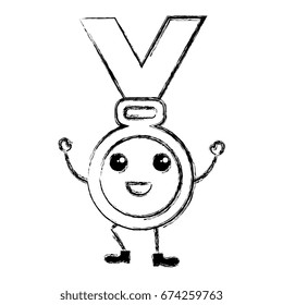 medal award kawaii character