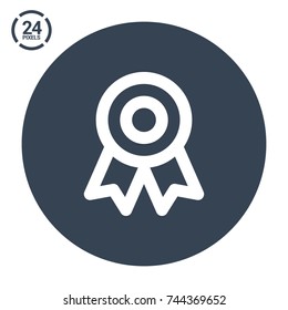 Medal award line vector icon