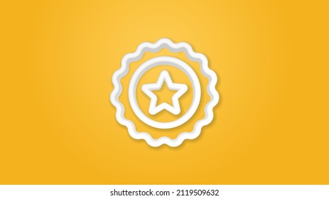 Medal, award realistic icon. 3d vector illustration. Isolated line color pictogram. Transparent shadows