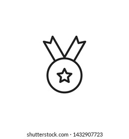Medal award, award symbol vector icon