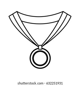 medal award win sport image outline