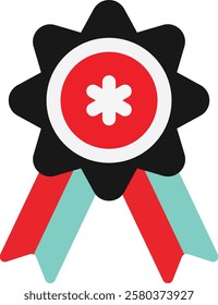 Medal Award Winner Icon Vector Flat Illustration