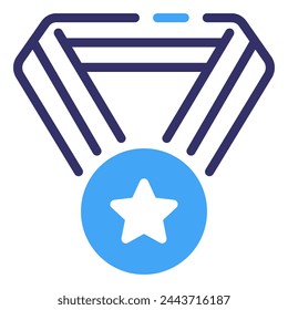 Medal Badge Award Simple Line Icon Logo Symbol