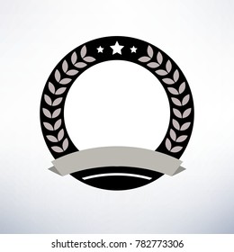 Medal badge template design. Vector illustration.