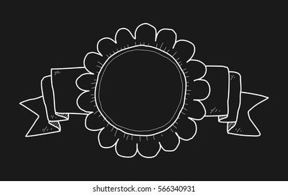 medal banner doodle