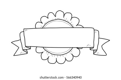 Medal Banner Doodle Stock Vector (Royalty Free) 566340940 | Shutterstock