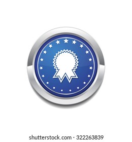 Medal Blue Vector Icon Button