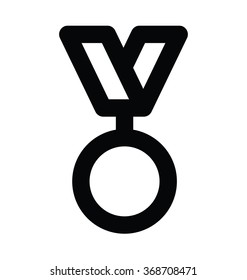 Medal Bold Line Vector Icon 