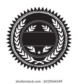 Medal for the certificate of achievement. Award seal. Medal badge. Empty template. Vector illustrations EPS 10