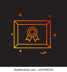 medal certificate icon design vector
