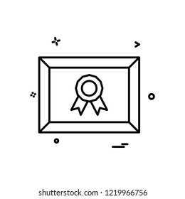 medal certificate icon design vector