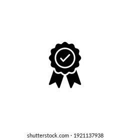 Medal with check mark icon vector for computer, web and mobile app