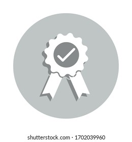 medal, check, recommendations badge icon. Simple glyph, flat vector of Business icons for ui and ux, website or mobile application