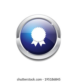 Medal Circular Vector Blue Web Icon Button