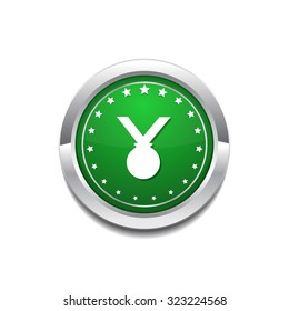 Medal Circular Vector GreenWeb Icon Button