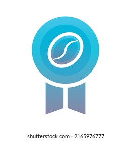 medal coffee logo gradient design template icon
