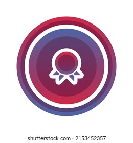 medal coin gradient logo design modern template icon