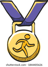 Gold Medal Drawing Images, Stock Photos & Vectors | Shutterstock