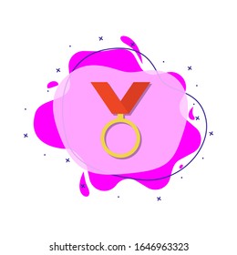 Medal colored icon. Simple color vector of education icons for ui and ux, website or mobile application