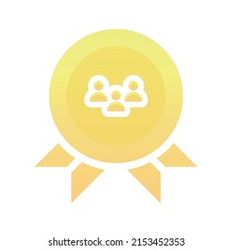 medal community gradient logo design modern template icon