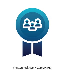 medal community logo gradient design template icon