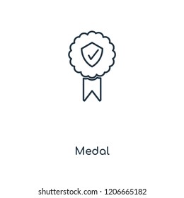 Medal concept line icon. Linear Medal concept outline symbol design. This simple element illustration can be used for web and mobile UI/UX.