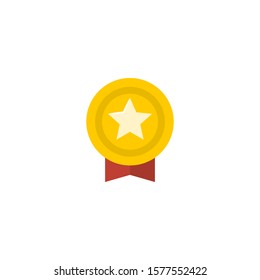 icono creativo de medallas. ilustración plana. De la colección de iconos Correctos. Signo de medalla aislada sobre fondo blanco.