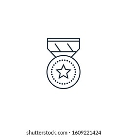 medal creative icon. From War icons collection. Isolated medal sign on white background