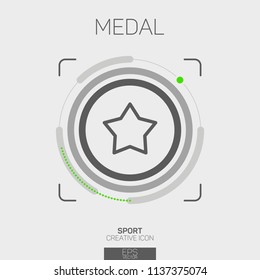 Medal creative line icon