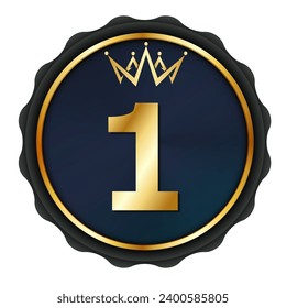 medal crown gold frame icon