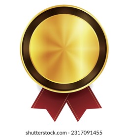 medal crown gold ribbon icon