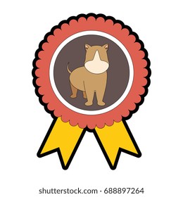 medal with dog icon