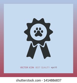 Medal for dog, vector icon, web design element