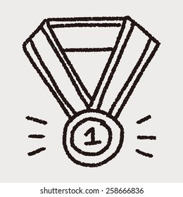 Medal doodle drawing